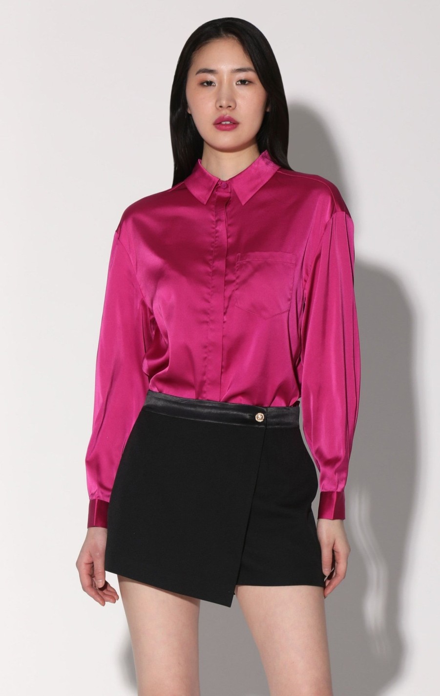 Walter Baker Bella Top, Deep Pink | Tops