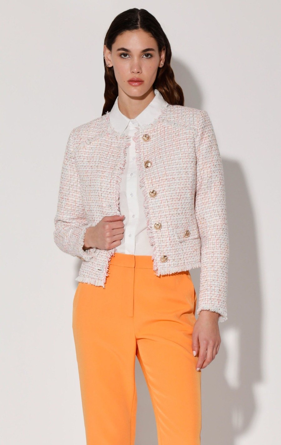 Walter Baker Isla Jacket, Flamingo Tweed | Jackets