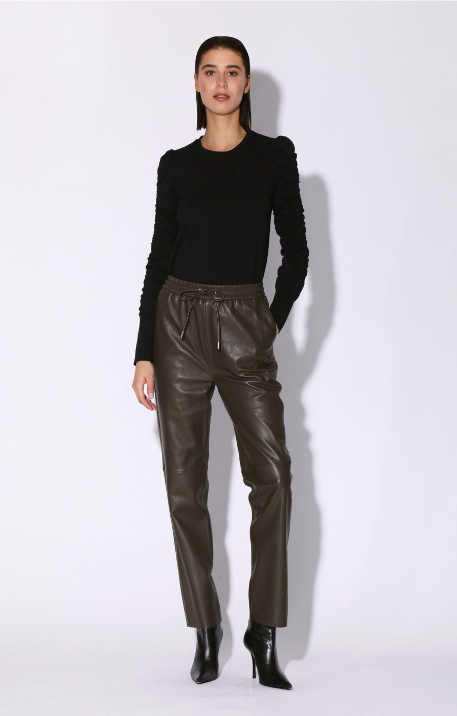 Walter Baker Levie Pant, Moss-Leather | Leather