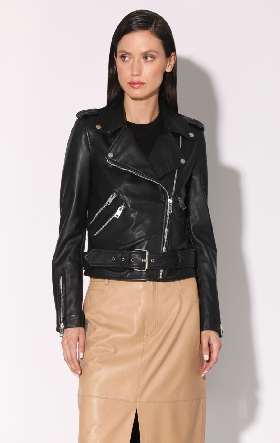 Walter Baker Allison Jacket, Black-Leather | Leather