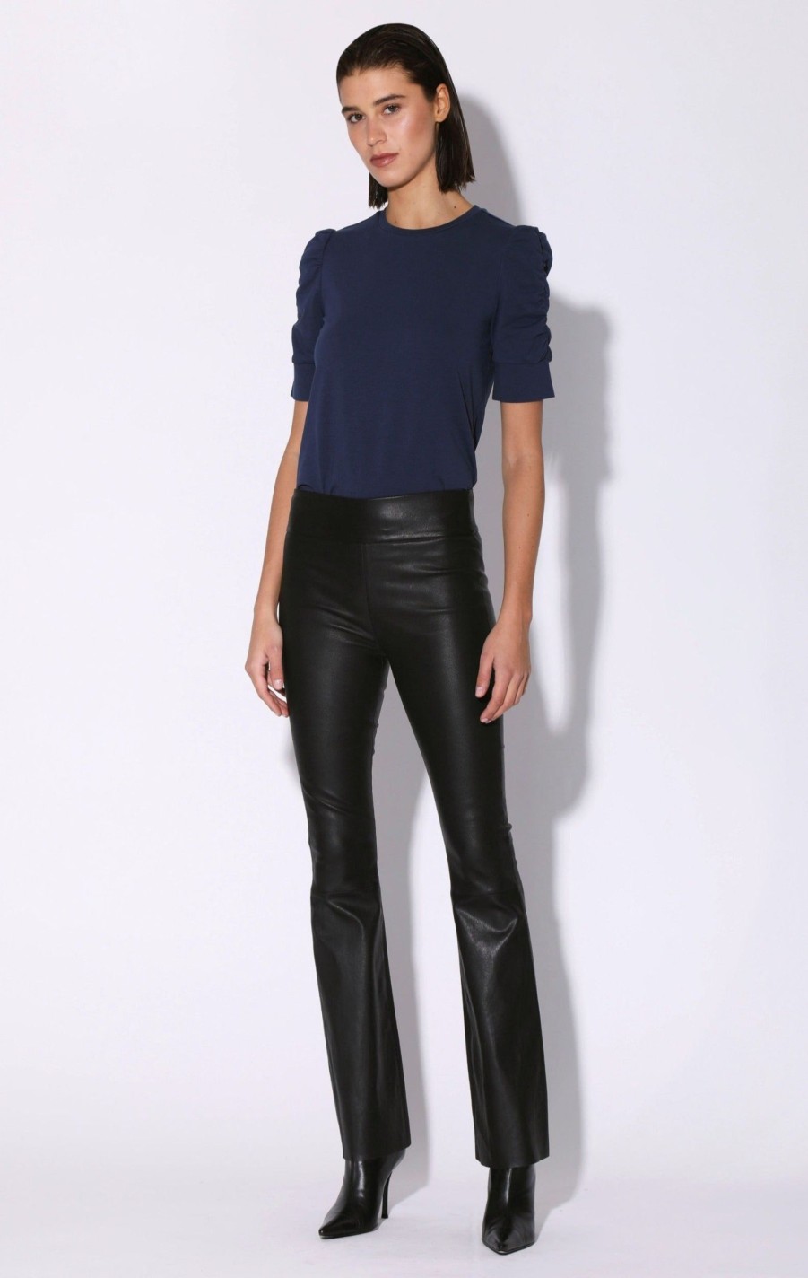 Walter Baker Lexie Pant, Black-Stretch Leather | Leather