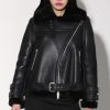 Walter Baker Whitney Jacket, Black Leather/ Black Fur-Leather | Leather