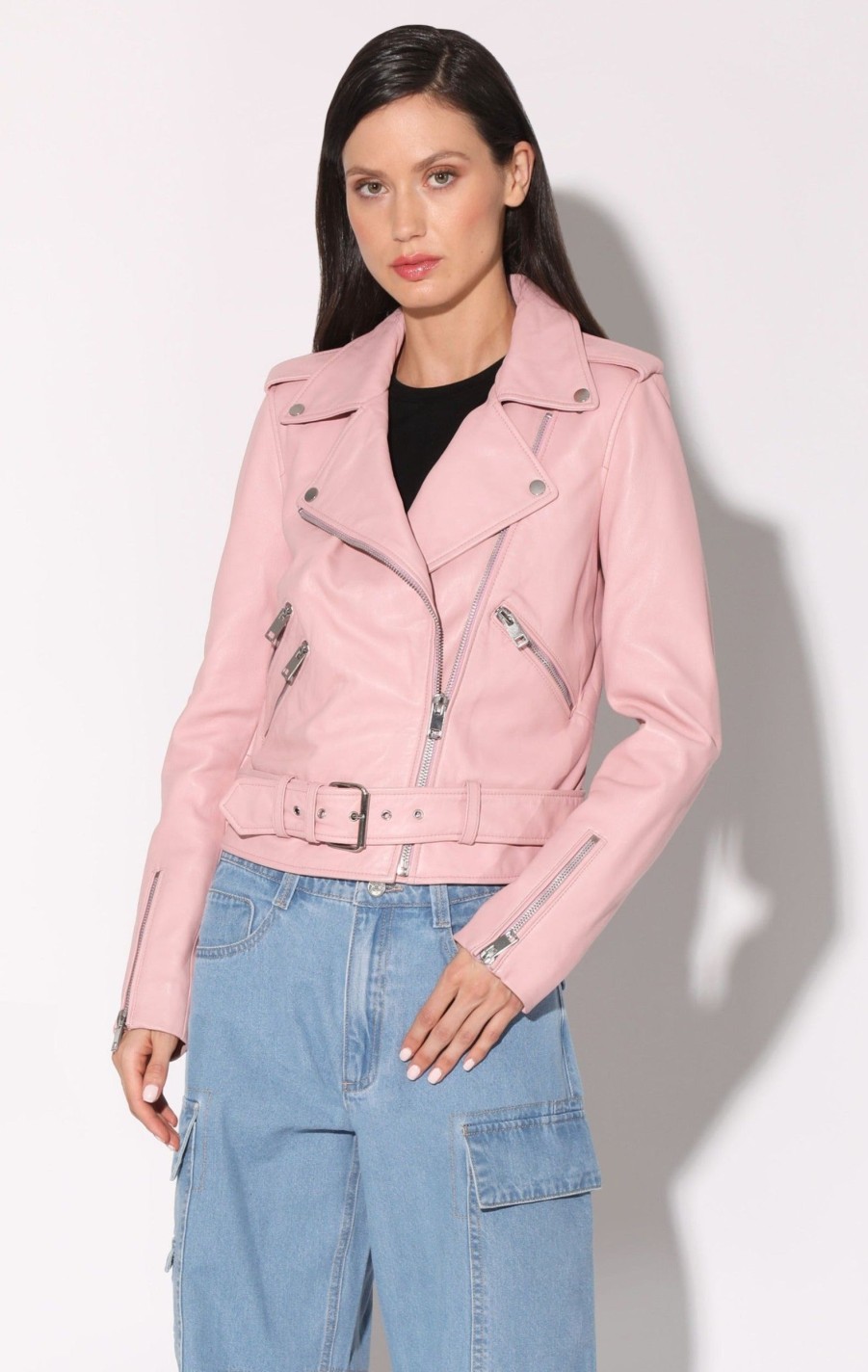 Walter Baker Allison Jacket, Taffy-Leather | Leather