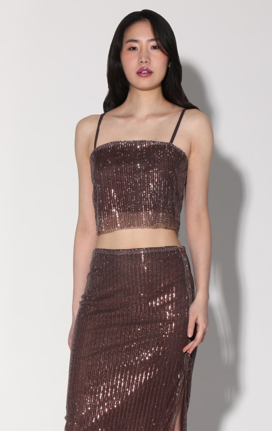 Walter Baker Chellie Top, City Sequin Mink | Tops