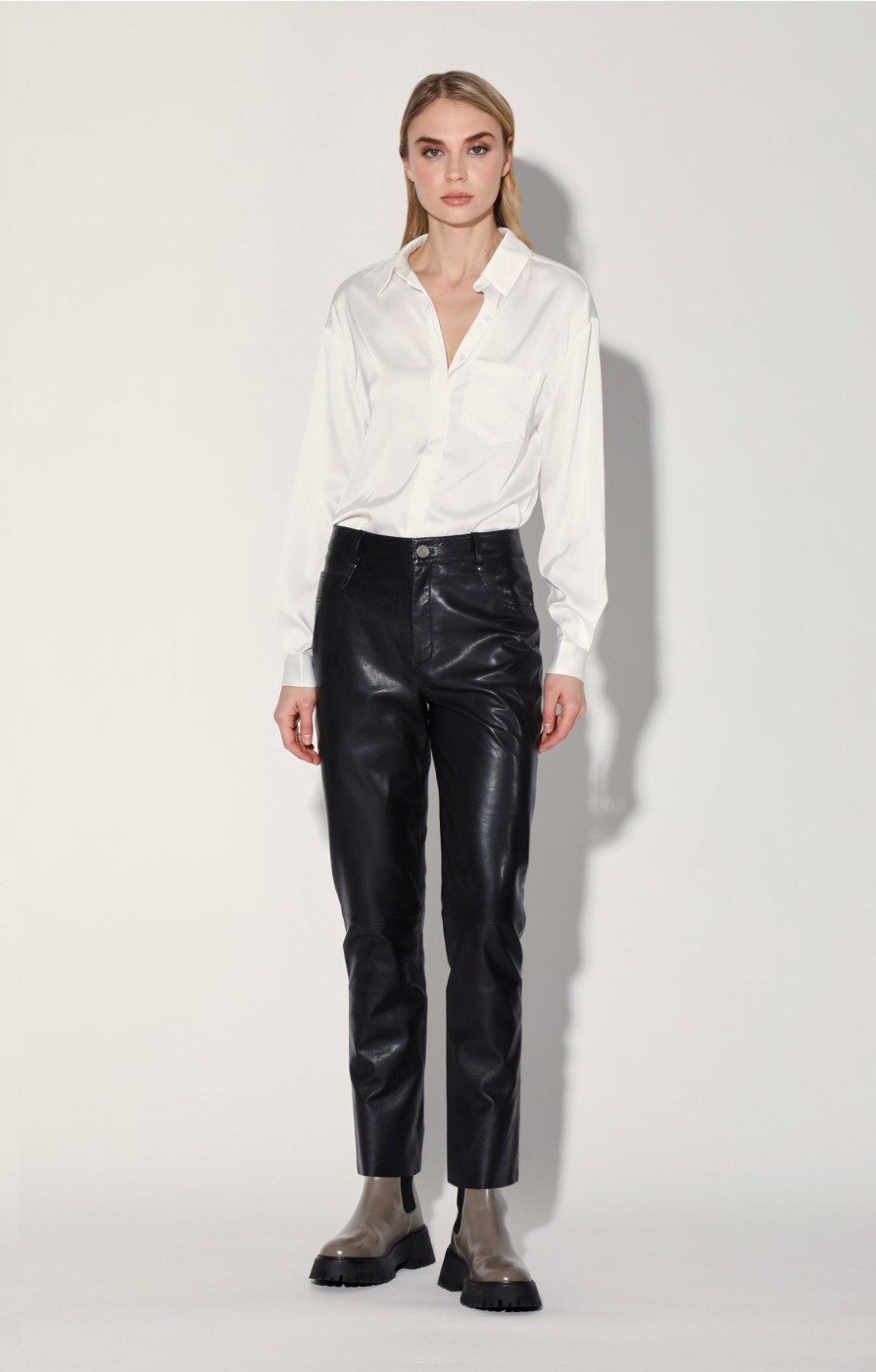 Walter Baker Yvette Pant, Black-Leather | Leather