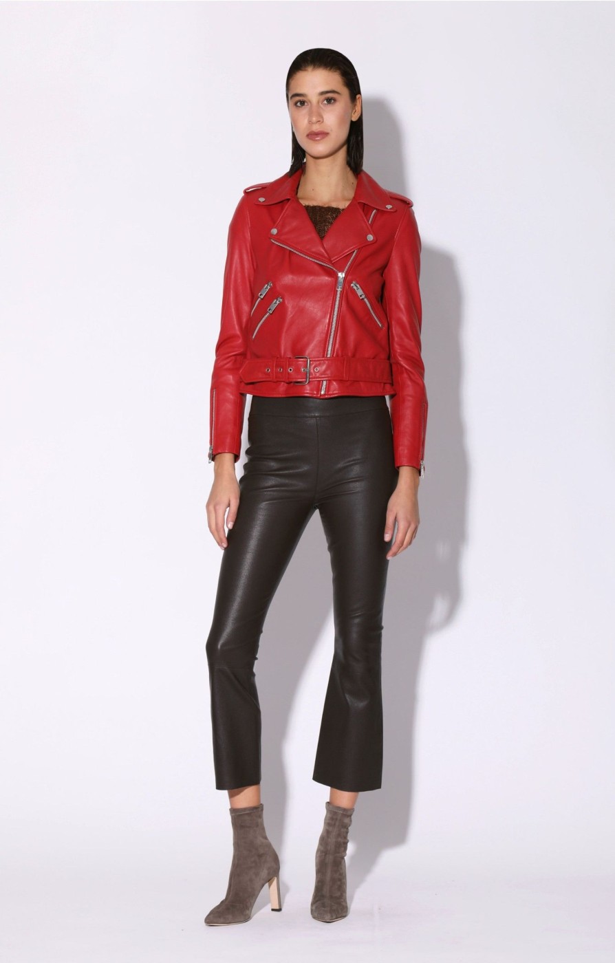 Walter Baker Allison Jacket, Red-Leather | Jackets