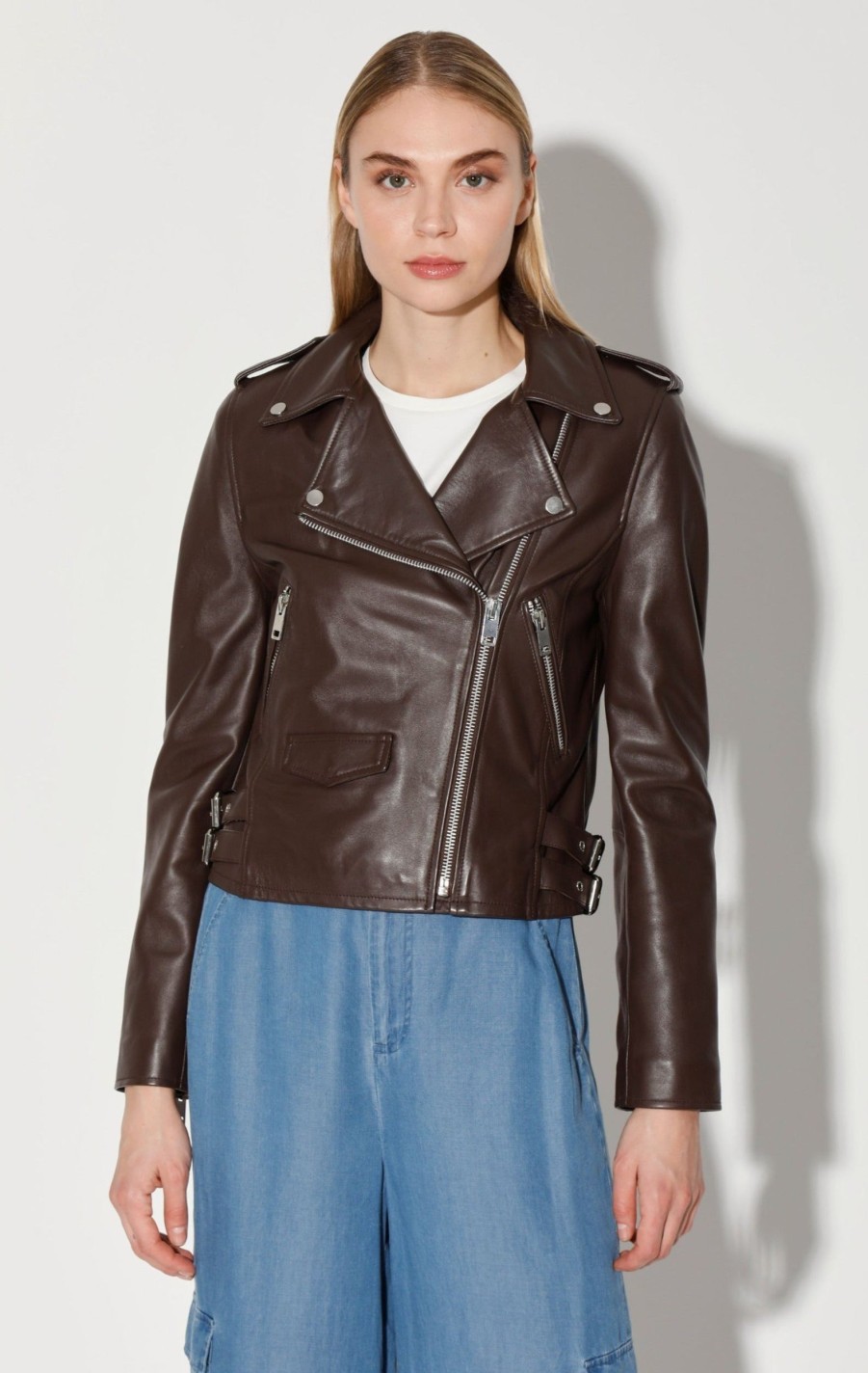 Walter Baker Liz Jacket, Mocha-Leather | Jackets