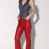 Walter Baker Selma Pant, Red-Leather | Leather