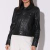 Walter Baker Laine Jacket, Black-Leather | Leather