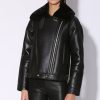 Walter Baker Mariah Jacket, Black Leather Black Fur-Leather Shearling | Leather