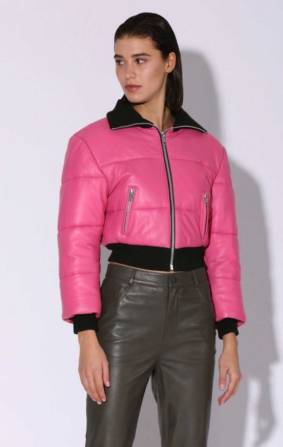 Walter Baker Laylah Jacket, Candy-Leather | Leather