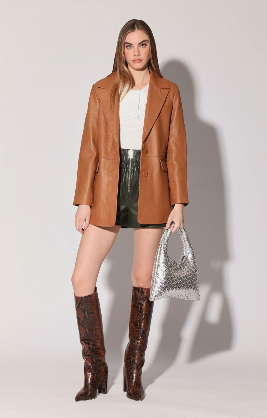 Walter Baker Kiki Blazer, Camel-Leather | Jackets