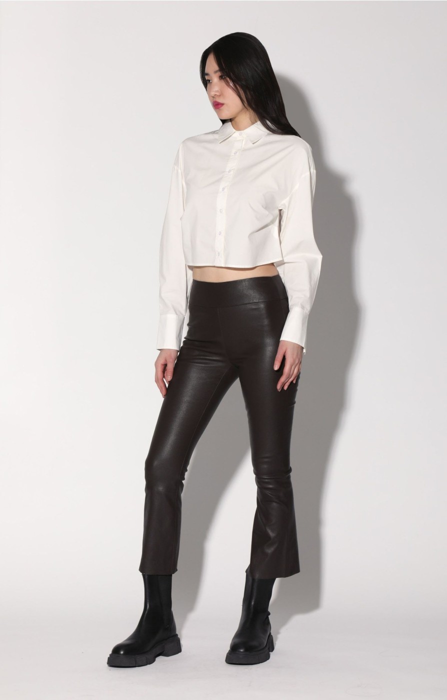 Walter Baker Luisa Pant, Mocha-Stretch Leather | Leather