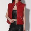 Walter Baker Landon Vest, Red-Puffer Leather | Jackets