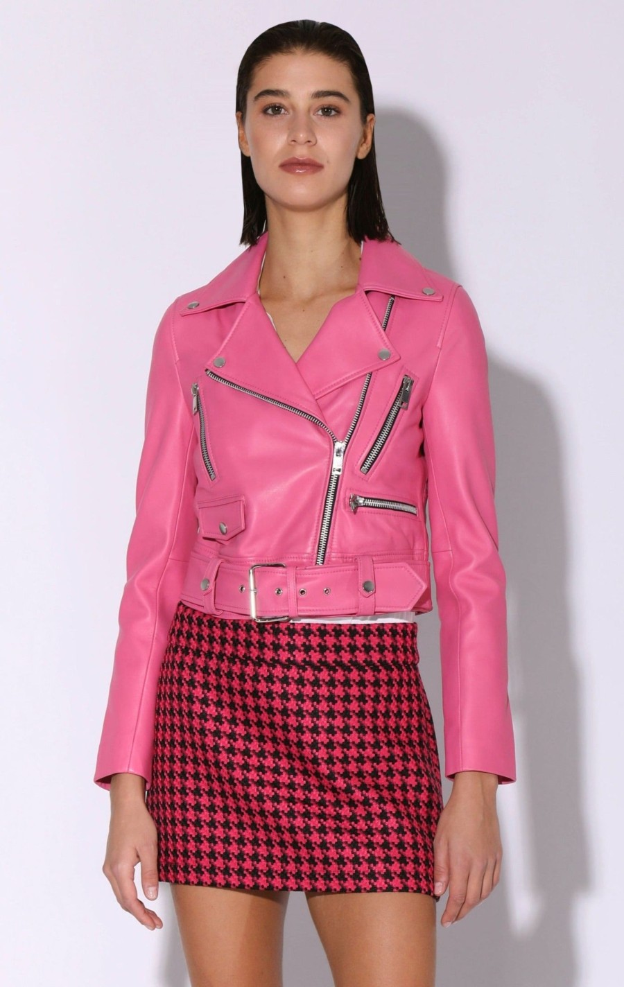 Walter Baker Nicole Jacket, Candy-Leather | Leather