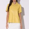 Walter Baker Eros Top, Pale Yellow-Leather | Leather