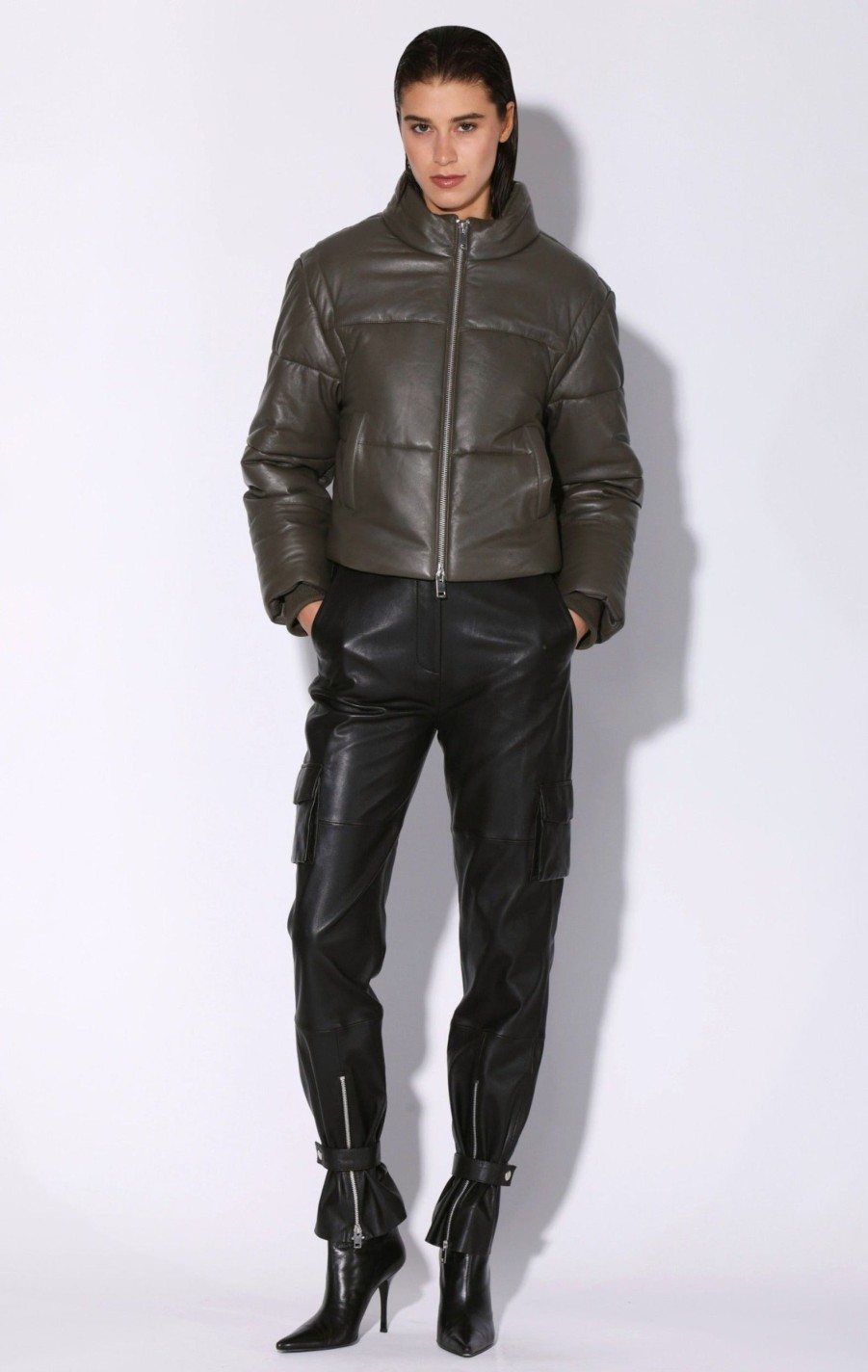 Walter Baker Lorenza Jacket, Moss-Leather | Jackets