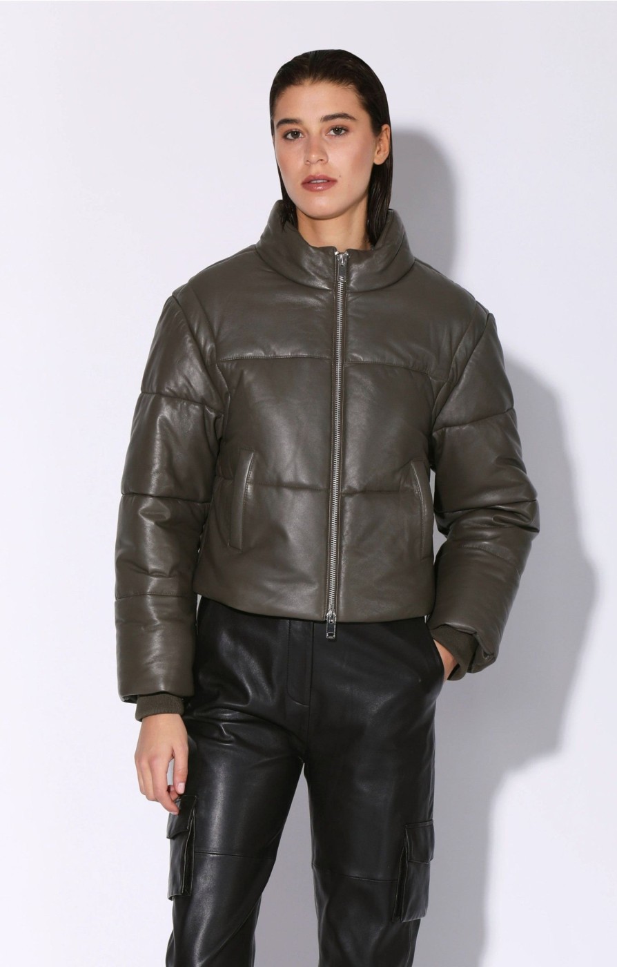 Walter Baker Lorenza Jacket, Moss-Leather | Jackets