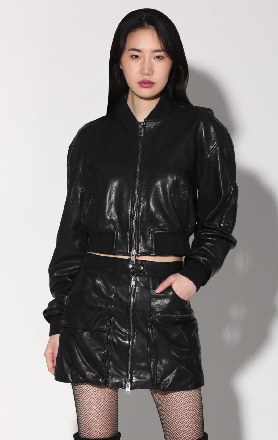 Walter Baker Andrea Jacket, Black-Leather | Jackets