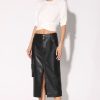 Walter Baker Selene Skirt, Black-Leather | Leather