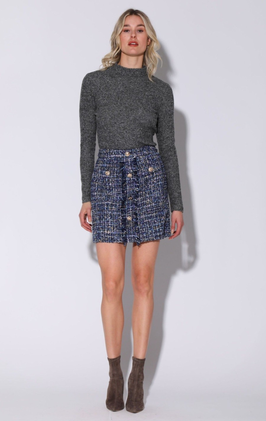 Walter Baker Iliana Skirt, Aurora Tweed | Bottoms