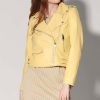 Walter Baker Liz Jacket, Pale Yellow-Leather | Leather