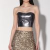 Walter Baker Tanvi Top, Gunmetal-Leather | Tops