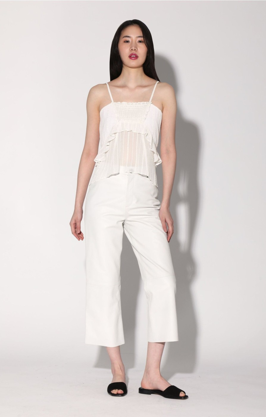 Walter Baker Venice Pant, Bright White-Leather | Bottoms