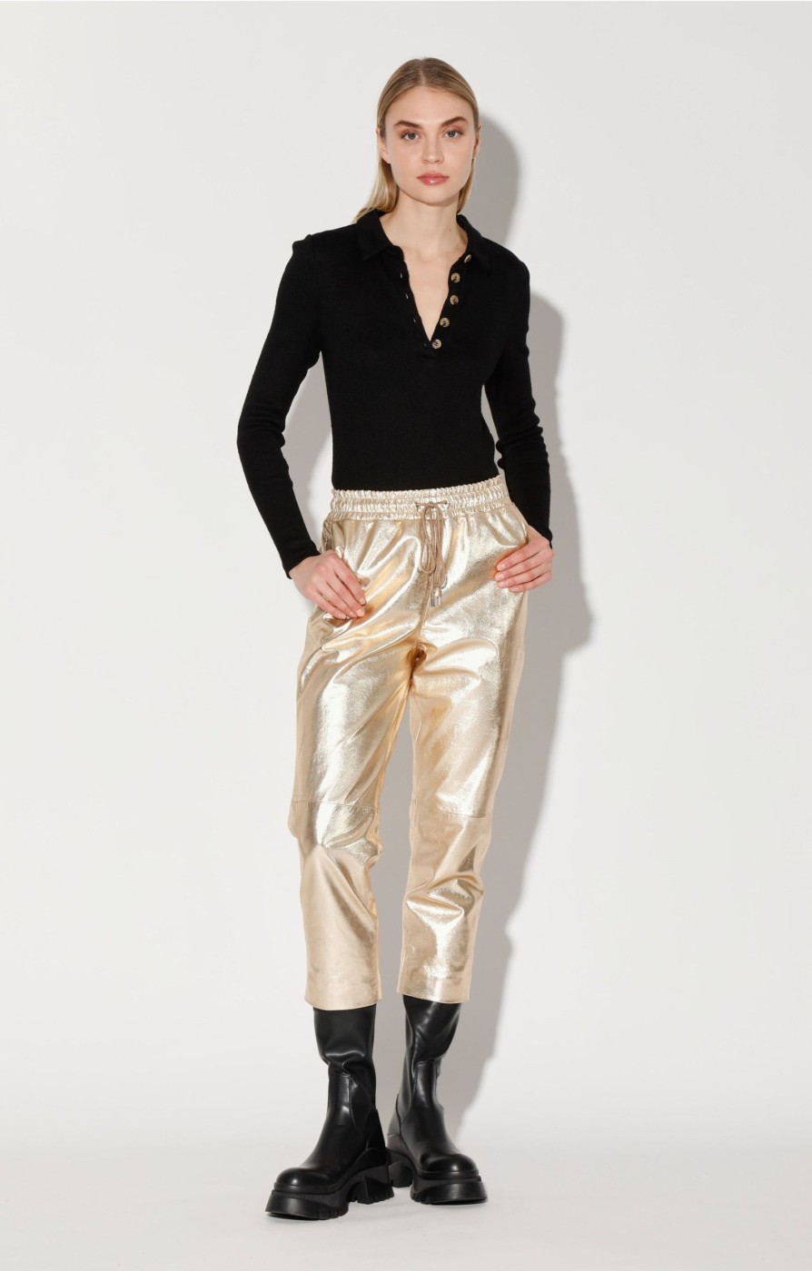 Walter Baker Minh Jogger, Gold-Leather | Leather