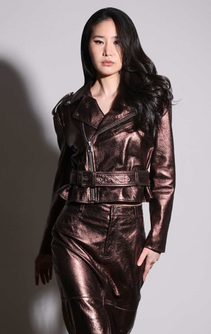 Walter Baker Jordy Jacket, Bronze Leather | Leather