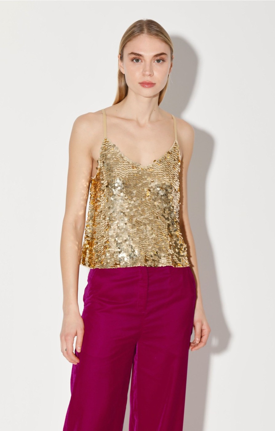 Walter Baker Haley Top, Gold | Tops