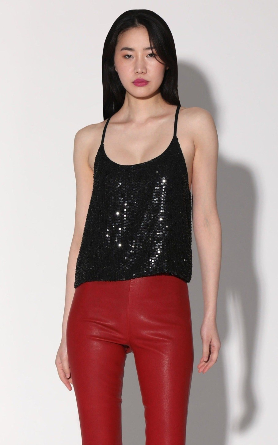 Walter Baker Amber Top, Black Beading | Tops