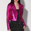 Walter Baker Jenny Jacket, Fuchsia Metallic-Leather | Leather