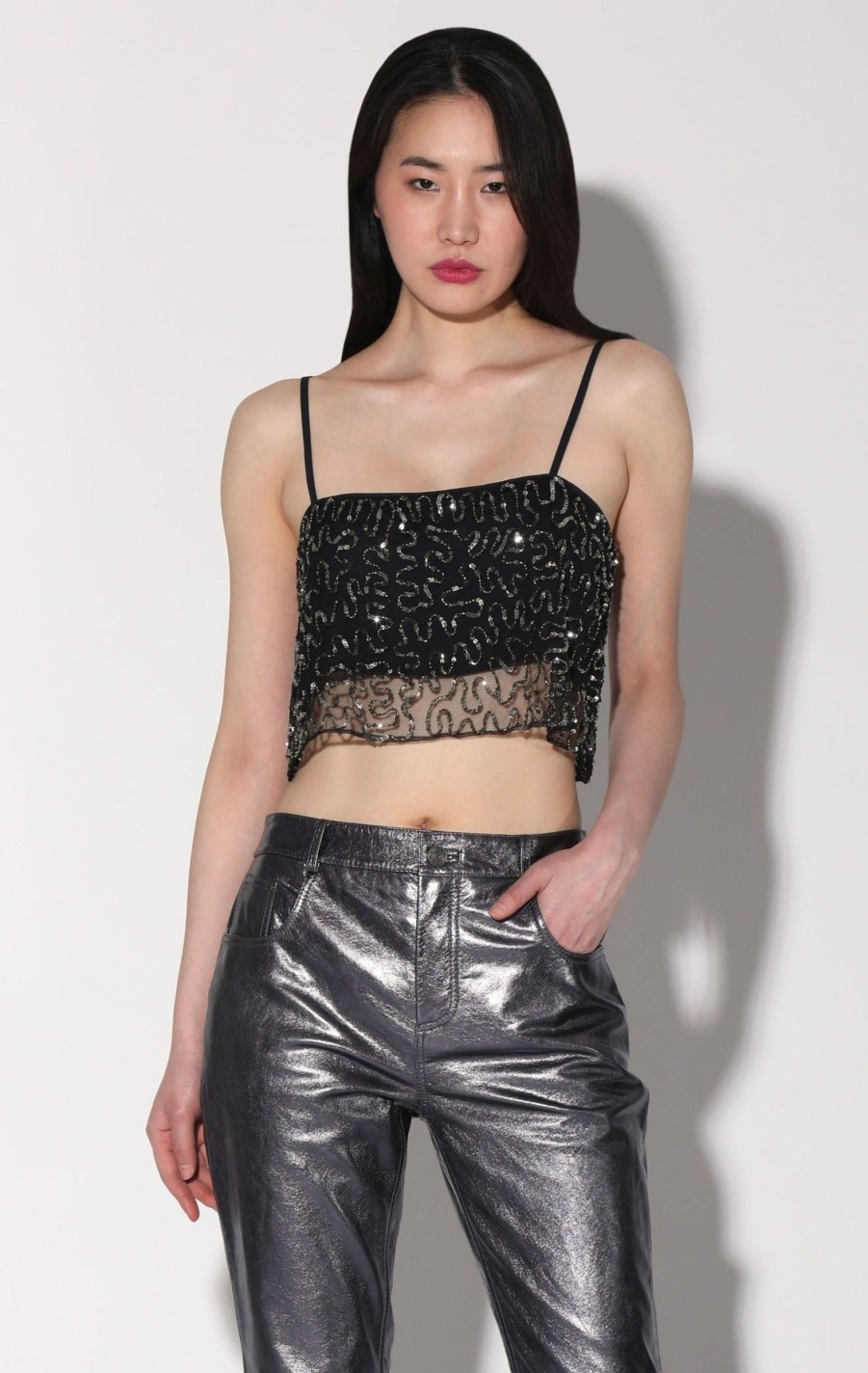 Walter Baker Tiana Top, Swirl Sequin | Tops