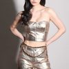 Walter Baker Tanvi Top, Gold-Leather | Tops