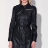 Walter Baker Clara Dress, Black-Leather | Dresses