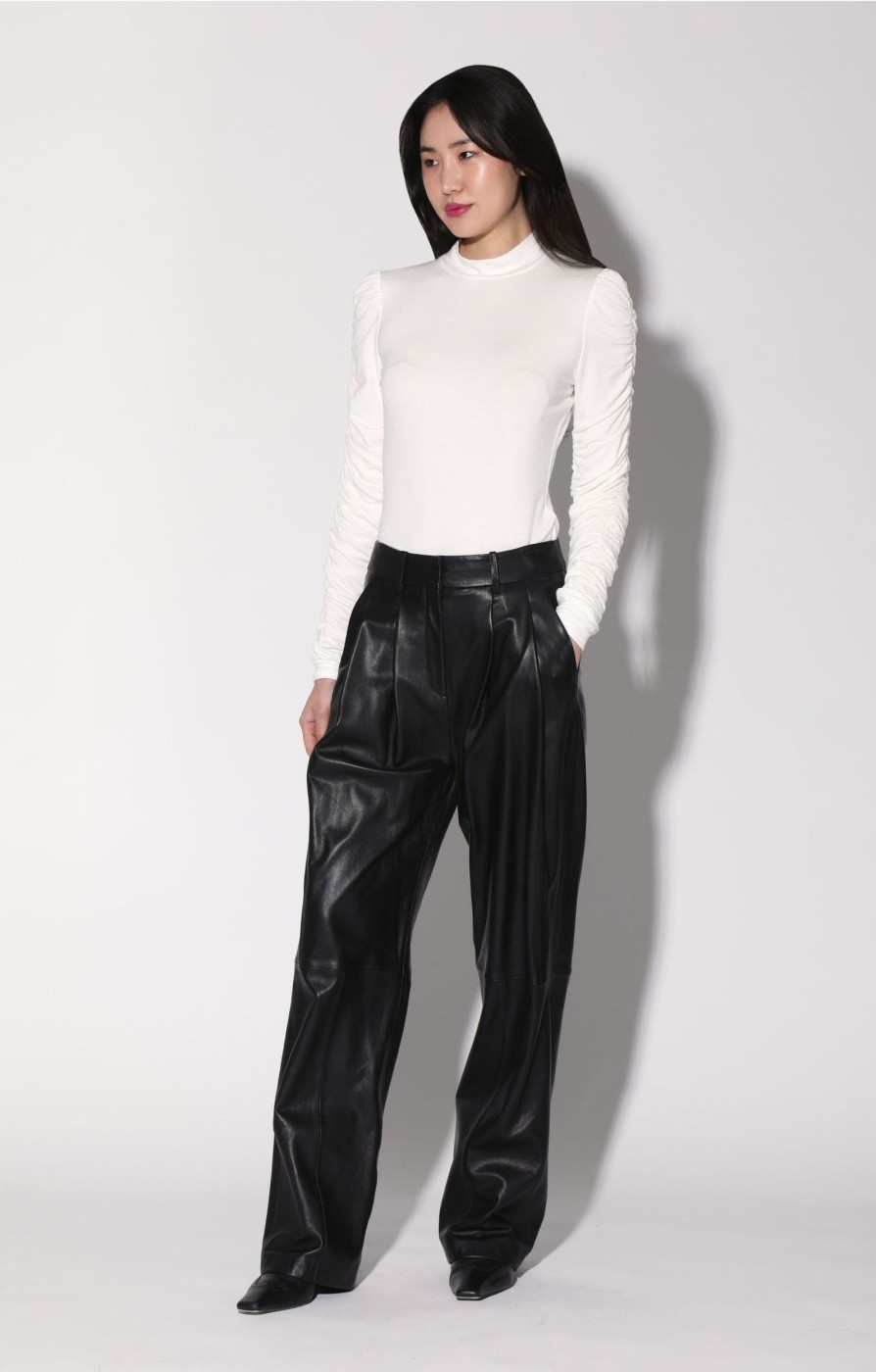 Walter Baker Luka Pant, Black-Leather | Bottoms