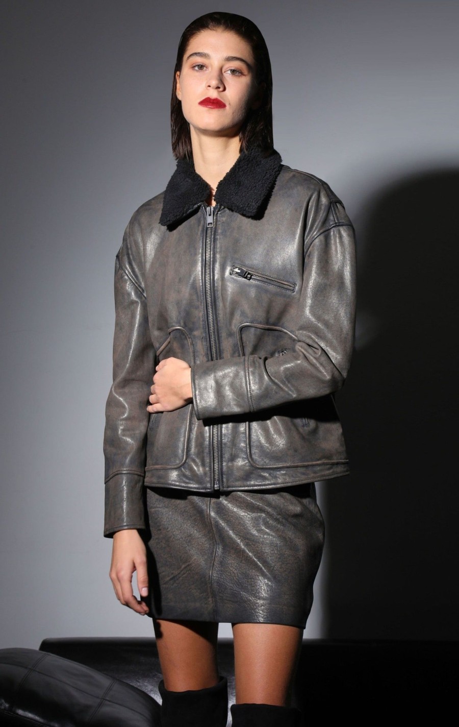 Walter Baker Jonah Jacket, Mustang-Leather | Leather