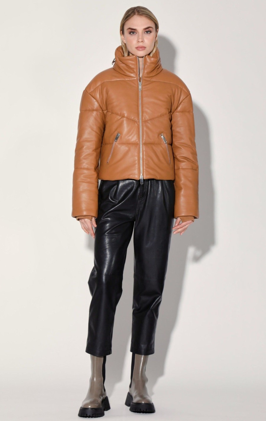 Walter Baker Edwina Jacket, Camel-Leather | Leather