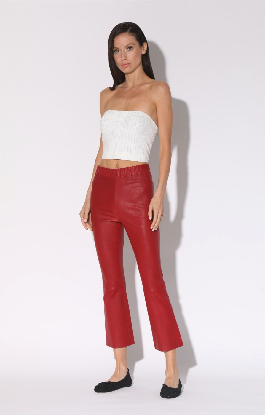 Walter Baker Lori Pant, Red-Leather | Leather