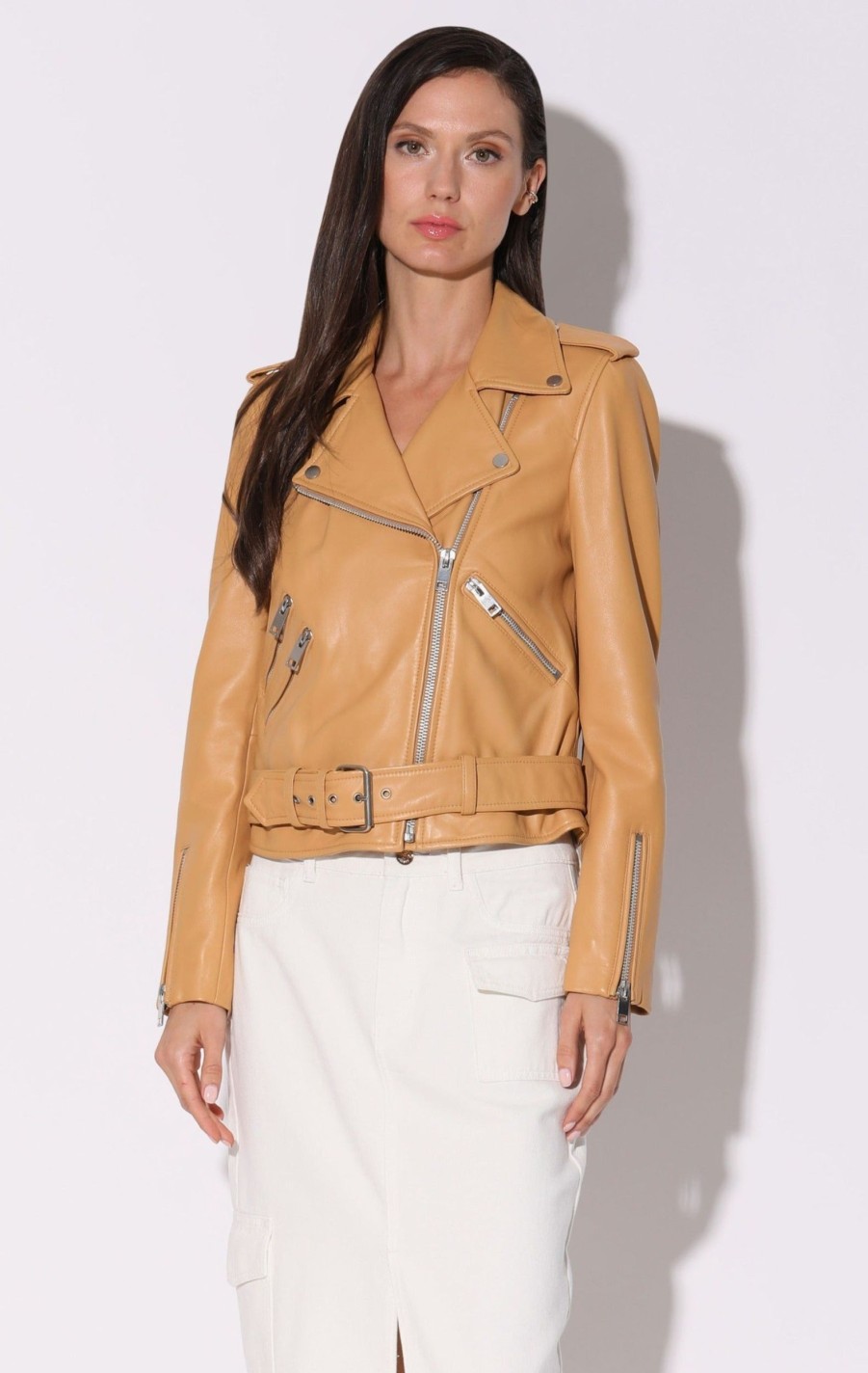 Walter Baker Allison Jacket, Macaroon-Leather | Jackets