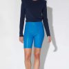 Walter Baker Monique Short, Bright Blue-Stretch Leather | Bottoms