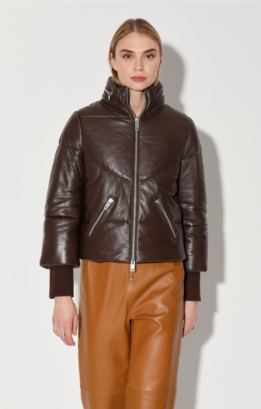 Walter Baker Edwina Jacket, Mocha-Leather | Leather