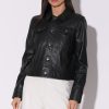 Walter Baker Laine Jacket, Black-Leather | Jackets