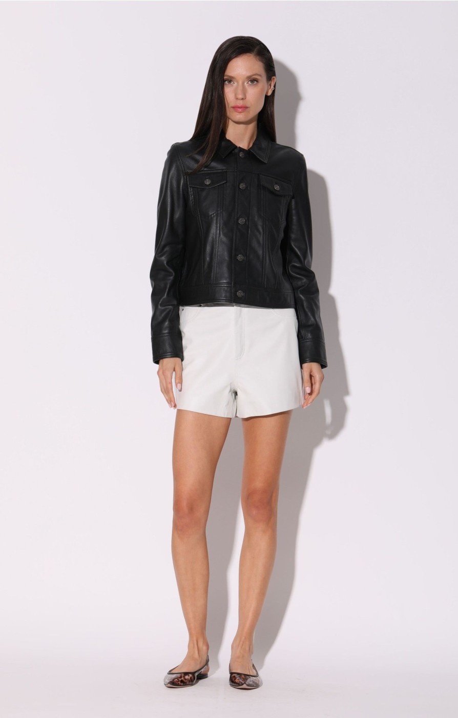 Walter Baker Laine Jacket, Black-Leather | Jackets