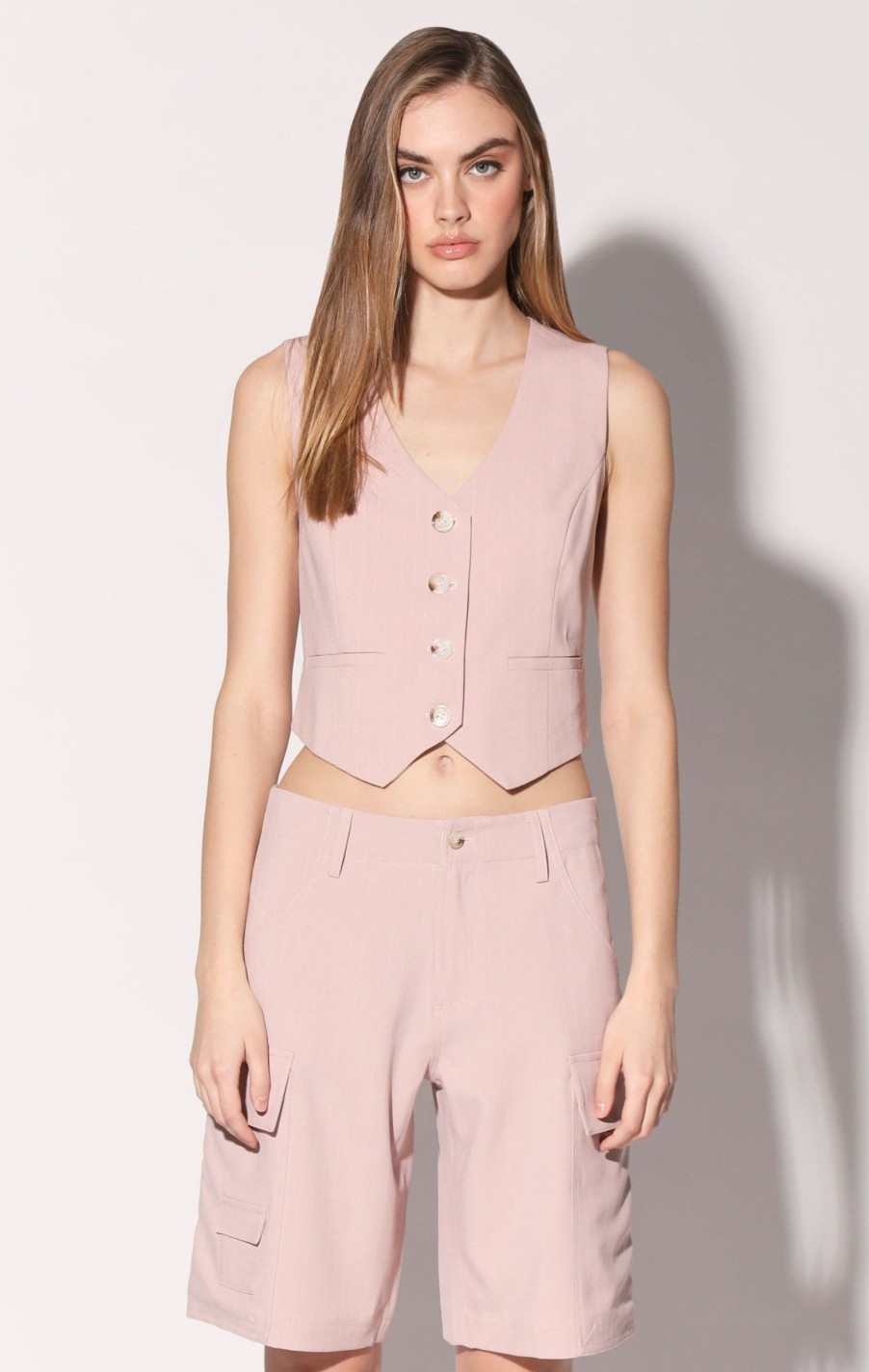 Walter Baker Luanna Vest, Cagney Stripe Blush | Tops