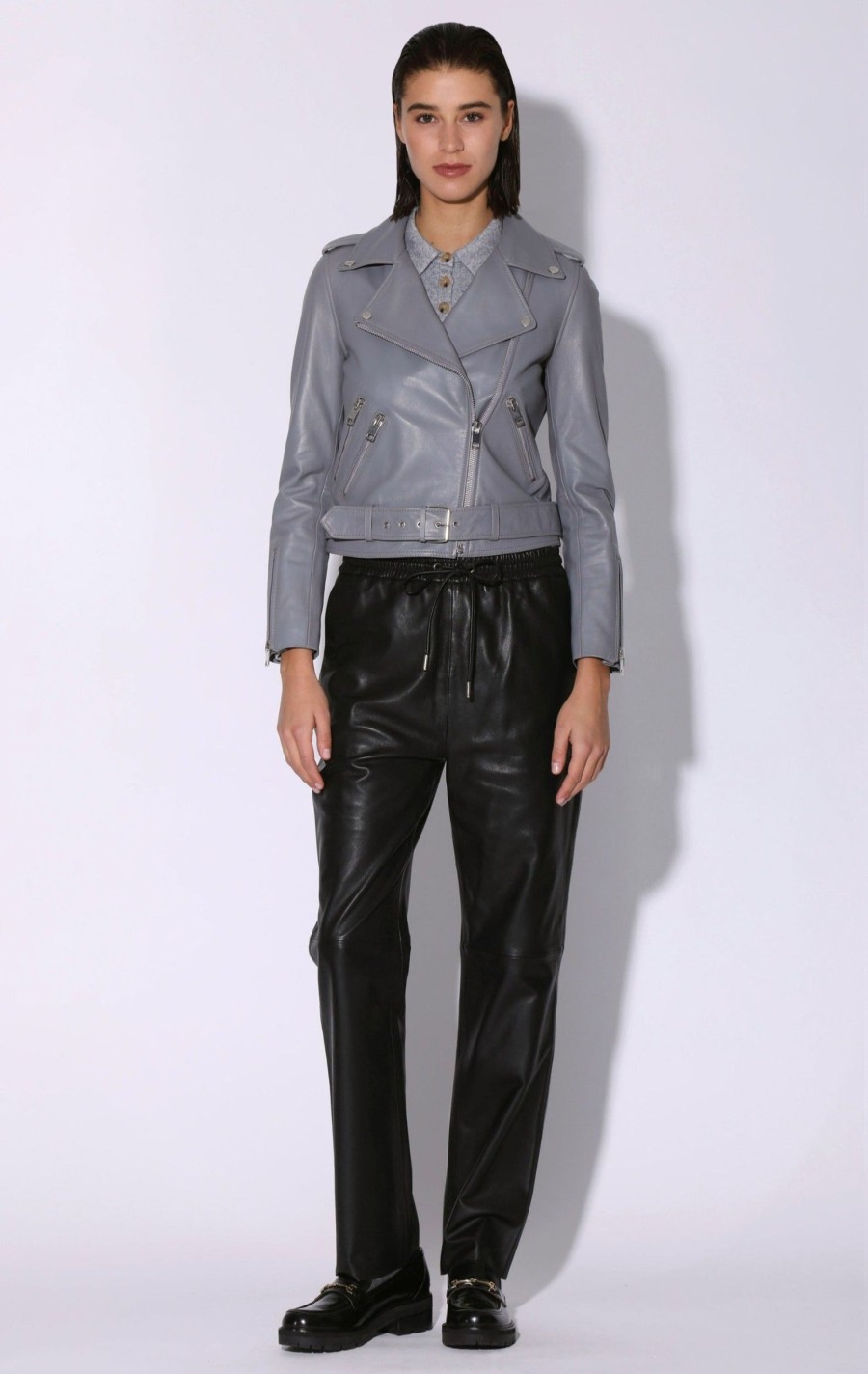 Walter Baker Allison Jacket, Granite-Leather | Leather