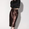 Walter Baker Glynice Skirt, Bronze Leather | Bottoms