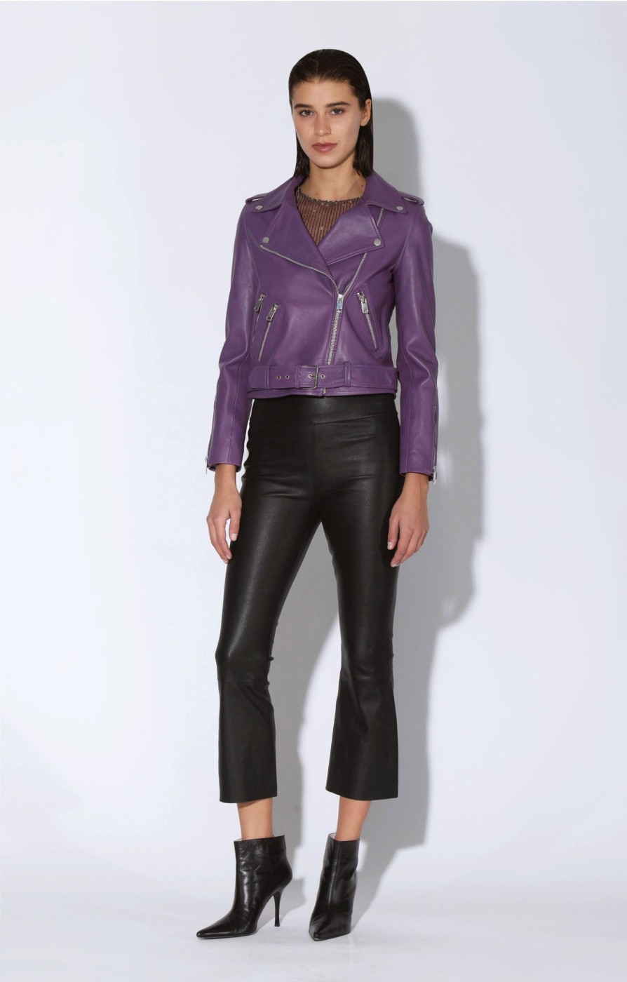 Walter Baker Allison Jacket, Amethyst-Leather | Leather