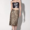 Walter Baker Trixie Skirt, Gold Beam Sequin | Bottoms